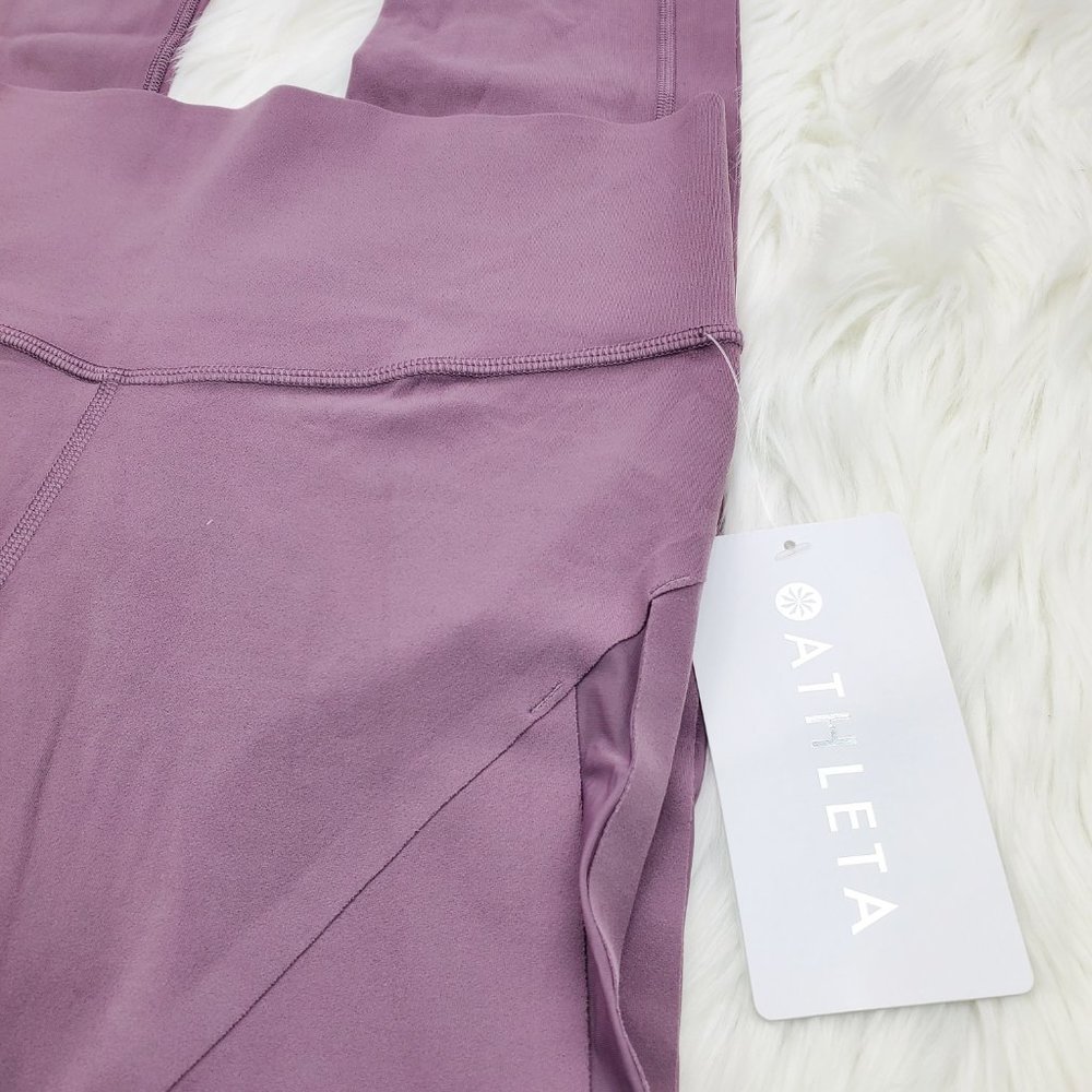 NWOT Athleta Purple Formation Mesh 7/8 Leggings - Picture 6 of 9